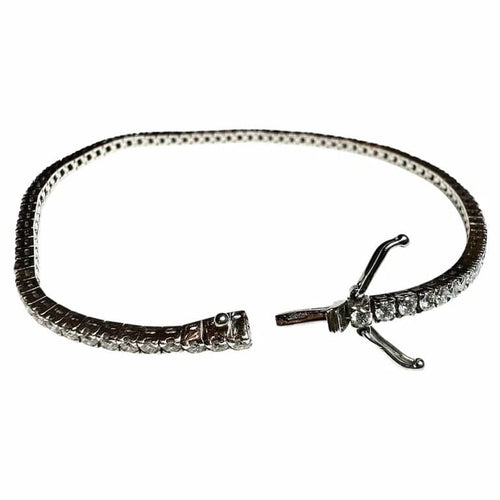 Bracelet Bracelet tennis diamants 3,4 ct en or blanc 18K 58 Facettes