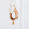 Boucles d'oreilles Boucles d’oreilles pendantes « briquet » XIXe en or jaune 18 carats et demi-perles 58 Facettes
