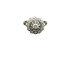 Bague 53 Bague marguerite fleur vintage en or 18k et platine sertie de diamants 58 Facettes