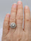Bague 53 Bague marguerite fleur vintage en or 18k et platine sertie de diamants 58 Facettes