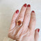 Bague 54 Bague rétro des années 50 en or 18K et saphir orange 58 Facettes