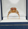 Bague 54 Bague rétro des années 50 en or 18K et saphir orange 58 Facettes