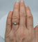 Bague 53 Bague solitaire vintage en or gris 18K avec diamant 58 Facettes