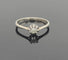 Bague 53 Bague solitaire vintage en or gris 18K avec diamant 58 Facettes