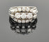 Bague 57 Carl Bucherer - Bague vintage imposante en or gris 18K et diamants 58 Facettes