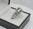 Bague 57 Carl Bucherer - Bague vintage imposante en or gris 18K et diamants 58 Facettes