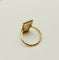 Bague 50 Bague panneau rectangulaire en or jaune 18K et diamants 58 Facettes