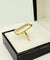 Bague 50 Bague panneau rectangulaire en or jaune 18K et diamants 58 Facettes