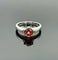 Bague 55 Solitaire - Bague en or gris 18K au spinelle rose 58 Facettes
