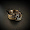 Bague 55 Bague bandeau en or tricolore 18 carats et diamants fancy 58 Facettes