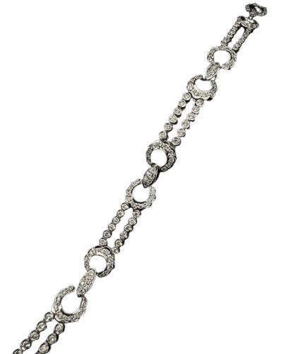 Bracelet Bracelet en or blanc 18 carats et diamants 2,5 ct 58 Facettes