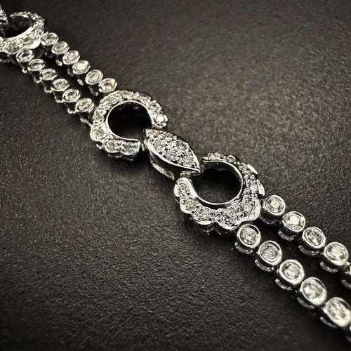 Bracelet Bracelet en or blanc 18 carats et diamants 2,5 ct 58 Facettes