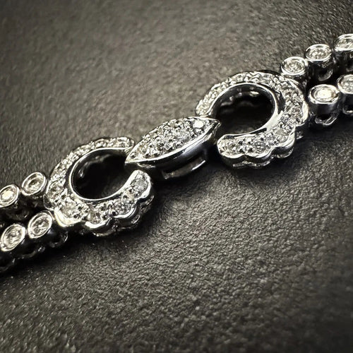 Bracelet Bracelet en or blanc 18 carats et diamants 2,5 ct 58 Facettes