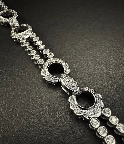 Bracelet Bracelet en or blanc 18 carats et diamants 2,5 ct 58 Facettes
