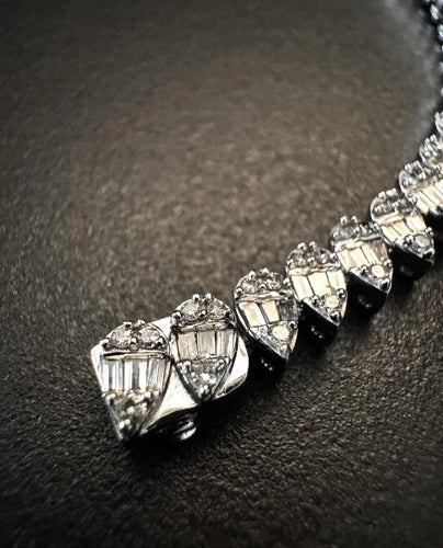 Bracelet Bracelet en or blanc 14 carats avec diamants 58 Facettes