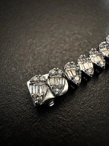 Bracelet Bracelet en or blanc 14 carats avec diamants 58 Facettes