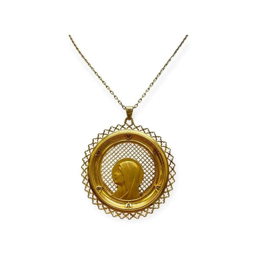 Pendentif Pendentif Vierge de profil en or jaune 750 (18 K) 58 Facettes 330082286