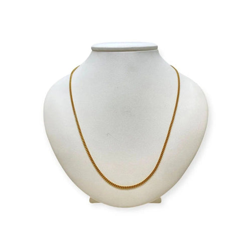 Collier Chaîne maille gourmette 62 cm en or jaune 750 58 Facettes 330089598