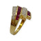 Bague 64 Bague rubis et diamants en or blanc et or jaune 750 58 Facettes 330091920