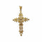 Pendentif Pendentif croix en or jaune, perle de culture et turquoise 58 Facettes 330089070