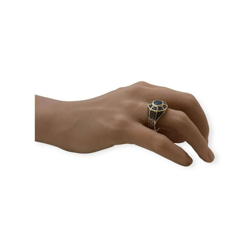 Bague 64 Chevalière - Bague en or jaune 14K et onyx 58 Facettes 330088992