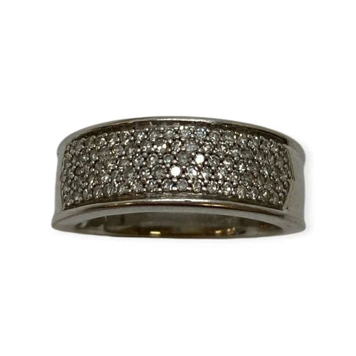 Bague 50 Bague en or blanc 18K sertie de diamants 58 Facettes 330085406