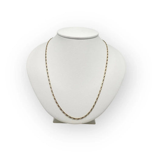 Collier Chaîne maille Figaro 50 cm en or jaune 18k (750) 58 Facettes 149065515