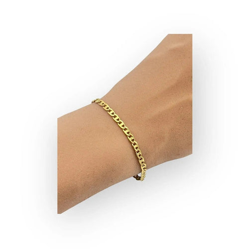 Bracelet Bracelet maille marine en or jaune 18K (750) 58 Facettes 149064868