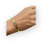 Bracelet Bracelet jonc ovale ouvrant en or jaune 750, saphir et diamants 58 Facettes 149066023