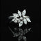 Bague 51 Bague fleur en or blanc et diamants 58 Facettes A1442