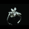 Bague 51 Bague fleur en or blanc et diamants 58 Facettes A1442