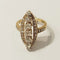 Bague 52 Bague navette en or jaune et diamants taille ancienne 58 Facettes