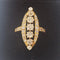 Bague 52 Bague navette en or jaune et diamants taille ancienne 58 Facettes