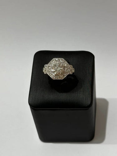 Bague 49 Bague Art déco en or et platine avec diamants 58 Facettes