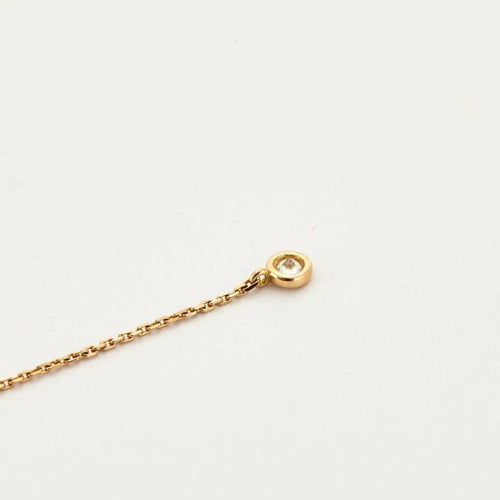Collier Collier diamant poire 2,52 carats en or jaune 18k Fancy Yellow 58 Facettes