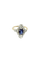 Bague 52 Bague marquise en or jaune 18 carats saphir et diamants 58 Facettes SQ 5172049
