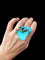 Bague 51 Thierry Vendome - Bague Sakura avec turquoises, tourmaline verte et diamant 58 Facettes 227210