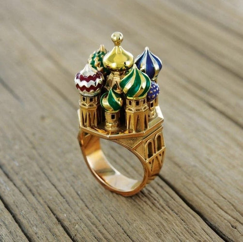 Bague 53 Philippe Tournaire Architecture - Bague Moscou en or jaune 58 Facettes 123577.01