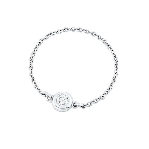 Bague 57 Tiffany & Co. - Bague « diamants au mètre » en platine et diamants 58 Facettes