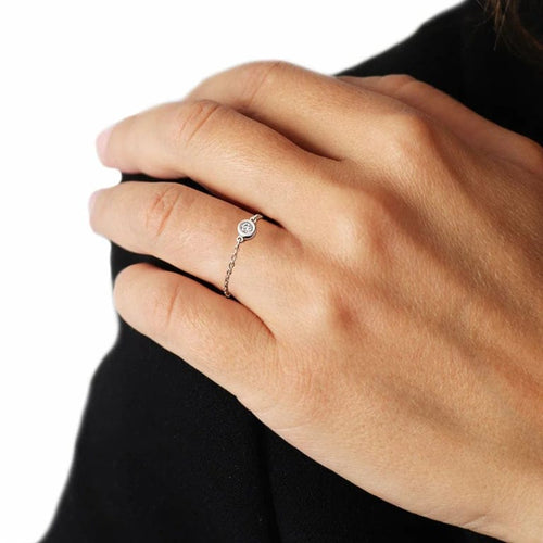 Bague 57 Tiffany & Co. - Bague « diamants au mètre » en platine et diamants 58 Facettes