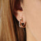 Boucles d'oreilles Créoles trois ors 15 mm en or 18 carats 58 Facettes