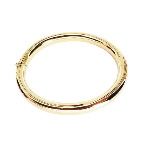 Bracelet Bracelet jonc ouvrant en or jaune 18k, fil rond 8 mm 58 Facettes
