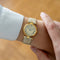 Cartier - Must Vendôme SM watch in silver-gilt, lemon Roman dial 