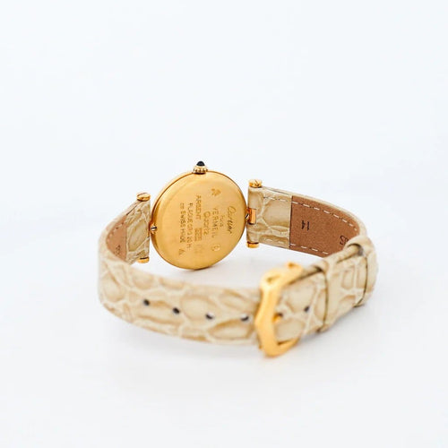 Montre Cartier - Montre Must Vendôme SM en vermeil, cadran romain citron 58 Facettes