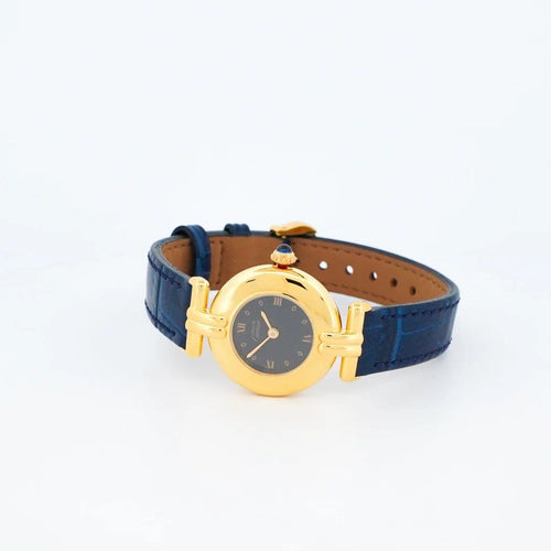Montre Cartier Must Colisée - Montre femme 24 mm à cadran romain noir 58 Facettes