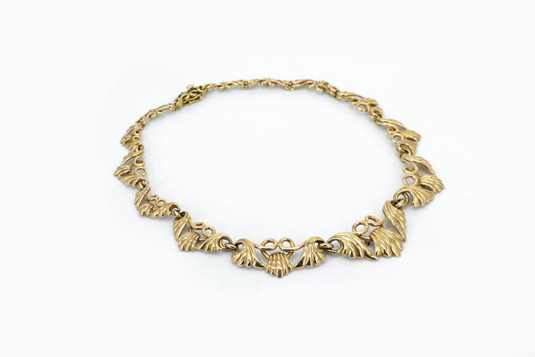 Collier ancien en or 18 carats – Années 1940, bijou vintage élégant ---.jpg