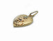Pendentif Augis - Médaille cœur en or jaune et pierre rouge 58 Facettes
