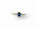 Bague 55.5 Bague fine en or rose 18 carats avec saphir et diamants 58 Facettes