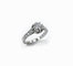 Bague 52 Bague solitaire ancienne en or blanc 18 carats et platine, diamants 58 Facettes