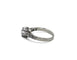 Bague 52 Bague solitaire ancienne en or blanc 18 carats et platine, diamants 58 Facettes